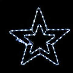 Επίστυλο σχέδιο DOUBLE STARS με 72 LED & 3m φωτοσωλήνα με ψυχρό χρώμα φωτός λειτουργία FLASH IP44