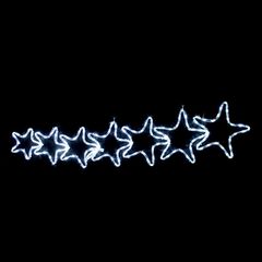 Επίστυλο σχέδιο 7 STARS με 144 LED & 6m φωτοσωλήνα σε ψυχρό χρώμα φωτός με λειτουργία FLASH IP44 με διάσταση 119x37cm