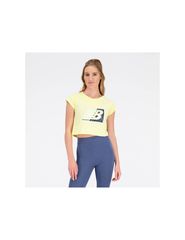 New Balance Γυναικείο Αθλητικό T-shirt Κίτρινο WT31817MZ