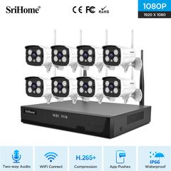 8 Wireless  Cameras with Audio and Onvif, Easy Smartphone and PC Setup