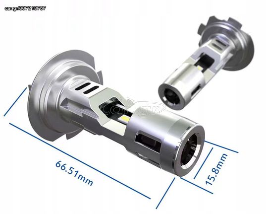 H7 LED I7 φωτα led Canbus 2τεμ 70W 6500k 16000lm
