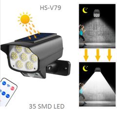 Ηλιακός λαμπτήρας ομοίωμα κάμερας παρακολούθησης με αισθητήρα κίνησης και τηλεχειριστήριο  HS-V79 OEM