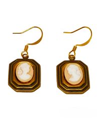 Cameo κρεμαστά επίχρυσα σκουλαρίκια Α9026 ΤΙΜΗ 65 ΕΥΡΩ