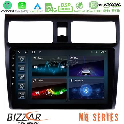 MEGASOUND - Bizzar M8 Series Suzuki Swift 2005-2010 8core Android13 4+32GB Navigation Multimedia Tablet 10"