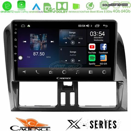 MEGASOUND - Cadence X Series Volvo XC60 2009-2012 8core Android12 4+64GB Navigation Multimedia Tablet 9"