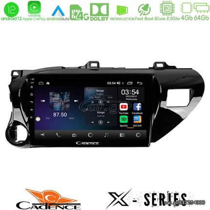 MEGASOUND - Cadence X Series Toyota Hilux 2017-2021 8core Android12 4+64GB Navigation Multimedia Tablet 10"