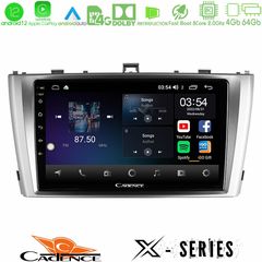 MEGASOUND - Cadence X Series Toyota Avensis T27 8core Android12 4+64GB Navigation Multimedia Tablet 9"