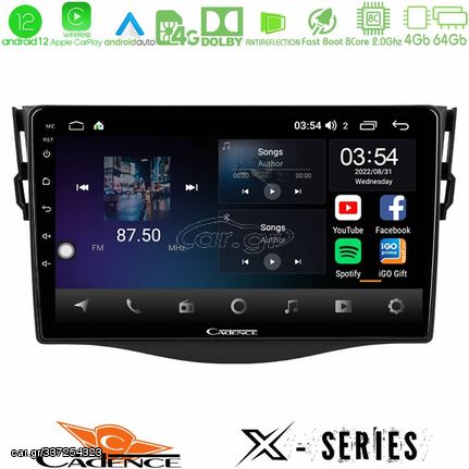 MEGASOUND - Cadence X Series Toyota RAV4 8core Android12 4+64GB Navigation Multimedia 9"