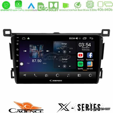 MEGASOUND - Cadence X Series Toyota RAV4 2013-2018 8core Android12 4+64GB Navigation Multimedia Tablet 9"