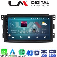 MEGASOUND - LM ZR8087 GPS Οθόνη OEM Multimedia Αυτοκινήτου για SMART 2007>2010 (CarPlay/AndroidAuto/BT/GPS/WIFI/GPRS)