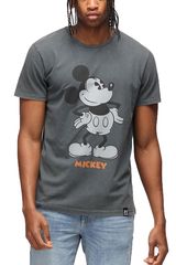 Re:Covered Disney Mickey Mouse Hand On Hips T-shirt Washed Black Ανδρικό Regular Fit - MMDIS2775