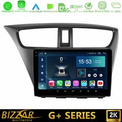 MEGASOUND - Bizzar G+ Series Honda Civic Hatchback 2012-2015 8core Android12 6+128GB Navigation Multimedia Tablet 9"