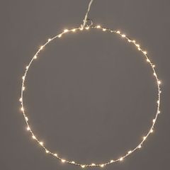 Διακοσμητικός κρίκος με 65 mini led λαμπάκια με θερμό χρώμα φωτός με ασημί καλώδιο χαλκού 3m διάφανο καλώδιο