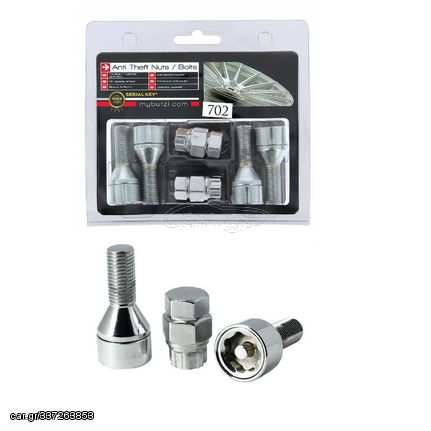 Αντικλεπτικά Μπουλόνια Ασφαλείας Butzi Premium Kit 6 pcs Με Μοναδικό Κλειδί-Εργαλείο Type-DD M12x1.25 L28 T17