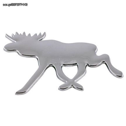 Αυτοκόλλητo Χρωμίου 3D "ELK Τάρανδος" 10.5cm x 7.5cm 1 Τεμάχιο