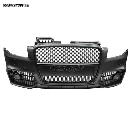 Μπροστινός Προφυλακτήρας Για Audi A4 B7 04-08 RS4 Look Με Μαύρη Ματ Κυψελωτή Μάσκα