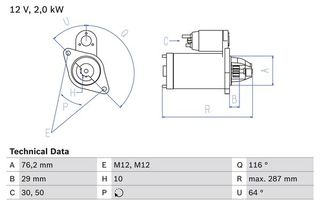 Μίζα BOSCH 0 986 018 020