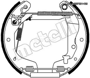 Σετ σιαγόνων φρένων METELLI 51-0479