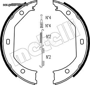 Σετ σιαγόνων φρένων, χειρόφρενο METELLI 53-0017K