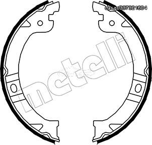 Σετ σιαγόνων φρένων, χειρόφρενο METELLI 53-0027