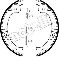 Σετ σιαγόνων φρένων, χειρόφρενο METELLI 53-0027K