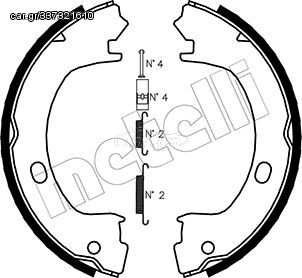 Σετ σιαγόνων φρένων, χειρόφρενο METELLI 53-0031K