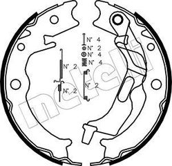 Σετ σιαγόνων φρένων, χειρόφρενο METELLI 53-0052K