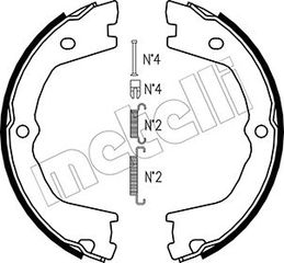 Σετ σιαγόνων φρένων, χειρόφρενο METELLI 53-0086K