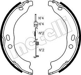 Σετ σιαγόνων φρένων, χειρόφρενο METELLI 53-0095K