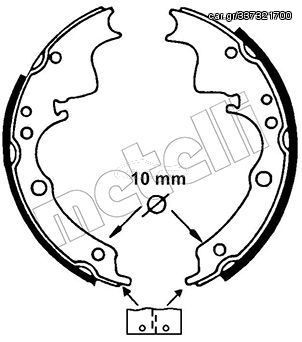 Σετ σιαγόνων φρένων METELLI 53-0109