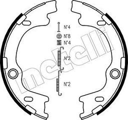 Σετ σιαγόνων φρένων, χειρόφρενο METELLI 53-0185K