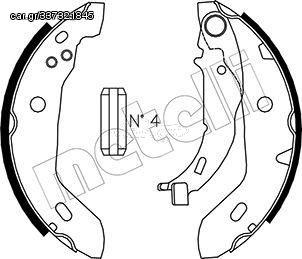Σετ σιαγόνων φρένων METELLI 53-0235