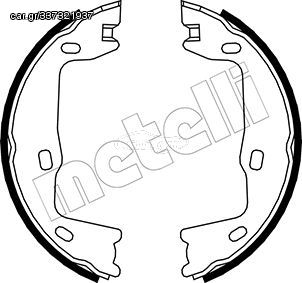 Σετ σιαγόνων φρένων, χειρόφρενο METELLI 53-0302