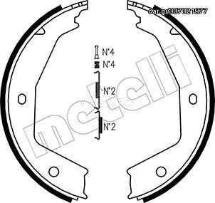 Σετ σιαγόνων φρένων, χειρόφρενο METELLI 53-0331K
