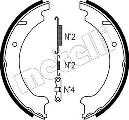 Σετ σιαγόνων φρένων, χειρόφρενο METELLI 53-0478K