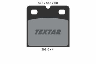 Σετ τακάκια, χειρόφρενο για δισκ TEXTAR 2061005