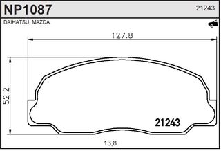 ΤΑΚΑΚΙΑ ΕΜ. DAIHATSU FEROZA-ROCKY-TAFT/MAZDA B-SERIE (NISSHINBO) WVA 21243