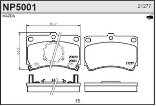 ΤΑΚΑΚΙΑ ΕΜ. MAZDA 323 (NISSHINBO) WVA 20039-20041-21277