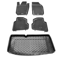 Πατάκια δαπέδου με πορτ μπαγκάζ σετ για Skoda Fabia III Hatchback 5D 5τμχ