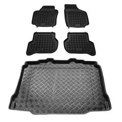 Πατάκια δαπέδου με πορτ μπαγκάζ σετ για Skoda Yeti (5L) με σετ εργαλείων 5τμχ