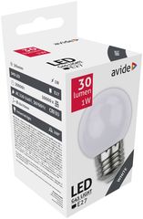 Avide LED Διακοσμητική Λάμπα G45 1W E27 Άσπρο