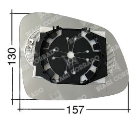 ΚΡΥΣΤΑΛΛΟ ΚΑΘΡΕΠΤΗ SMART FORFOUR '14-/  FORTWO COUPE '15-/ RENAULT TWINGO '14- (ΑΣΦΑΙΡΙΚΟ, ΘΕΡΜΑΙΝΟΜΕΝΟ, ΜΕ ΒΑΣΗ, ΧΡΩΜΙΟ) ΑΡΙΣΤΕΡΟ