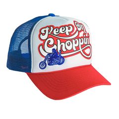 Καπέλο 13 1/2 Keep On Choppin' trucker cap | Λευκό-Κόκκινο-Μπλε