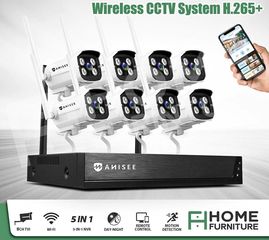 Καμερες Security Camera Wireless 8 Channel CCTV Set Surveillance System WiFi NVR