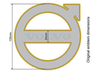 Φωτειζόμενη NEON Βάση για Σήμα Μάσκας VOLVO FH4 2013 ΛευκόΠορτοκαλί 24V-thumb-6