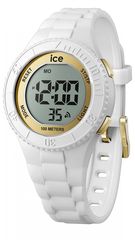 Ρολόι ICE Digit White Gold με λευκό λουράκι 021606 (S)
