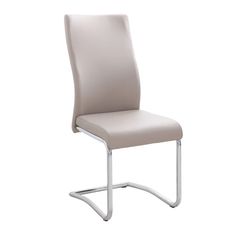 WOODWELL BENSON Καρέκλα Μέταλλο Χρώμιο, PVC Cappuccino 43x58x98cm ΕΜ931,2