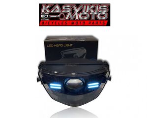 ΦΑΝΑΡΙ ΕΜΠΡΟΣ LED ΦΙΜΕ ΜΕ ANGEL EYES YAMAHA Z125