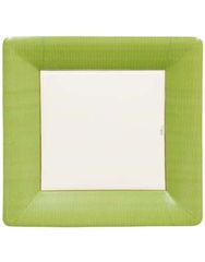 Σετ Πιάτων 8 Τεμαχίων για Φαγητό (Grosgrain Border Moss Green) 25.4 cm Caspari