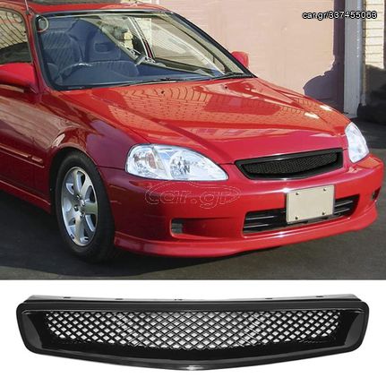 Μάσκα Για Honda Civic 01-03 Sport Look Χωρίς Σήμα Μαύρη Γυαλιστερή 1 Τεμάχιο 